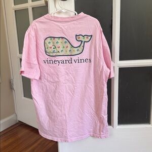 Girl’s Pink Vineyard Vines T-Shirt Flip-Flop Pattern